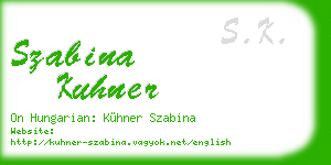 szabina kuhner business card