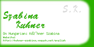 szabina kuhner business card